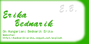 erika bednarik business card